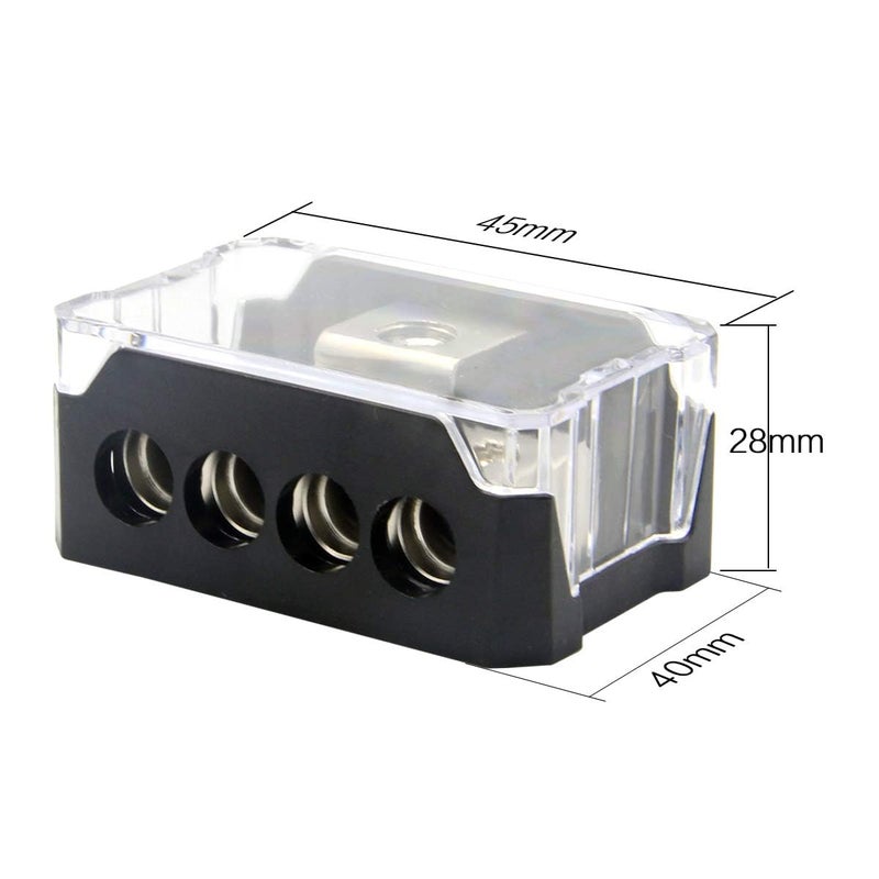 ZOOKOTO 1/0 Gauge in to 4 Gauge Out Power Distribution Block Platinum Series(4 Way) - Image 4